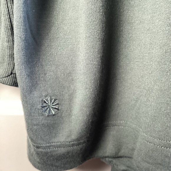 Athleta paranayama Restore Wrap Open Front Loungewear Textured Green Cardigan L - Picture 8 of 8